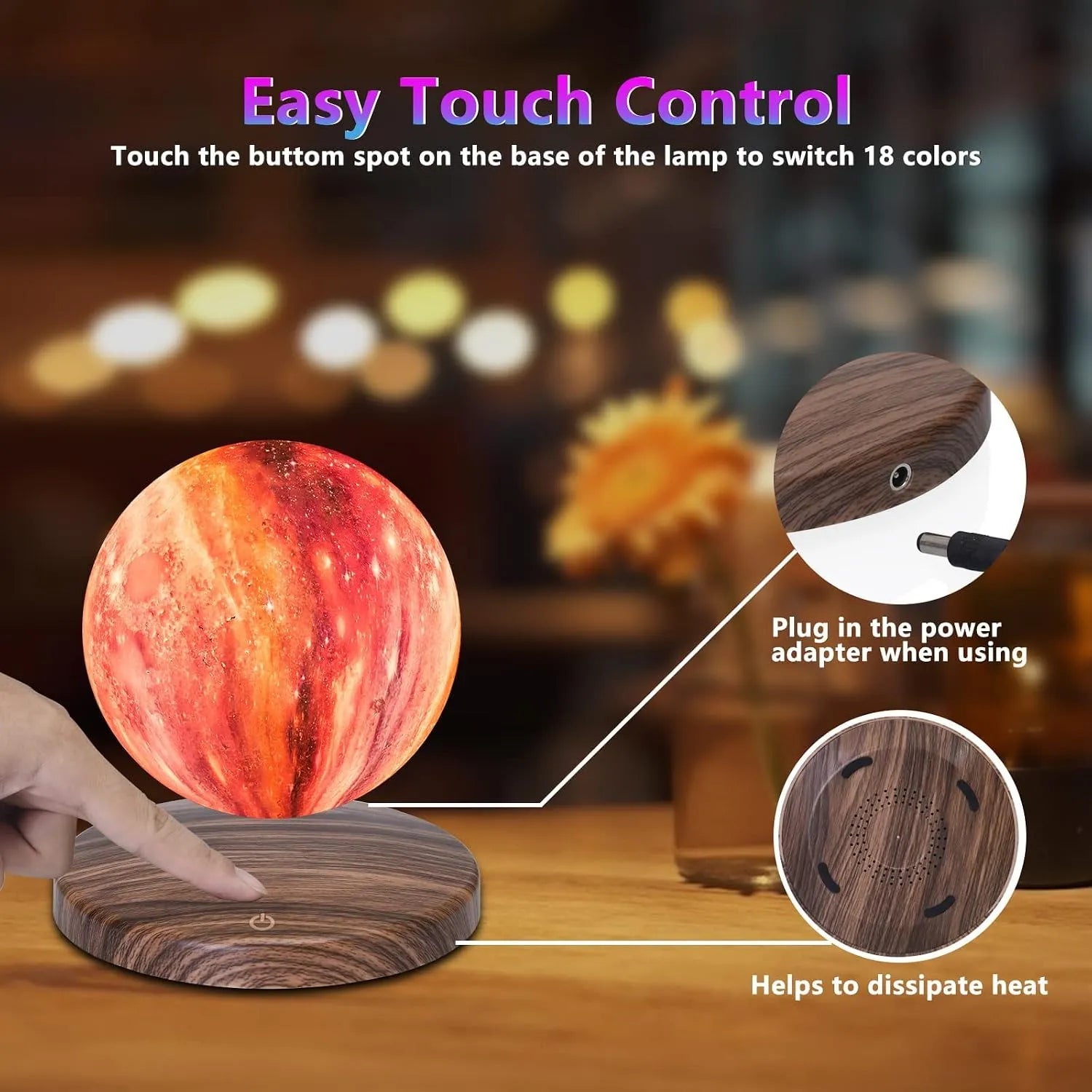 Luna-Float 3D Magnetic Levitating Moon Lamp with Touch